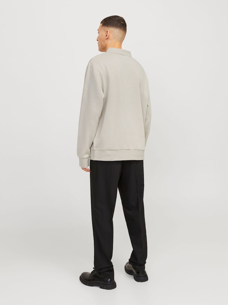 JACK & JONES Grey Relaxed Fit Polo Sweatshirt - Image 2 of 7