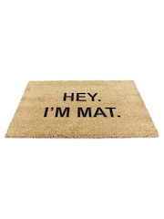 Artsy Mats Natural and Black I'm Mat Doormat - Image 10 of 12