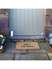 Artsy Mats Natural and Black I'm Mat Doormat - Image 7 of 12