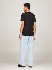 Tommy Jeans Black Slim Jersey 100% Cotton T-Shirt - Image 2 of 9