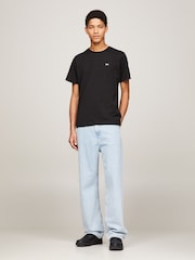 Tommy Jeans Black Slim Jersey 100% Cotton T-Shirt - Image 3 of 9