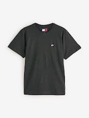 Tommy Jeans Black Slim Jersey 100% Cotton T-Shirt - Image 9 of 9