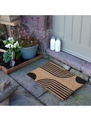 Artsy Mats Natural and Black Abstract Lines Doormat - Image 2 of 11