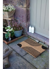 Artsy Mats Natural and Black Abstract Lines Doormat - Image 5 of 11