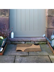 Artsy Mats Natural and Black Abstract Lines Doormat - Image 6 of 11