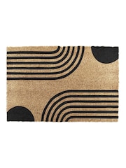 Artsy Mats Natural and Black Abstract Lines Doormat - Image 7 of 11