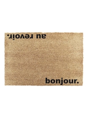 Artsy Mats Natural and Black Bonjour, Au Revoir Doormat - Image 12 of 12