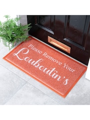 Artsy Mats Red Please Remove Your Louboutins Doormat - Image 1 of 3