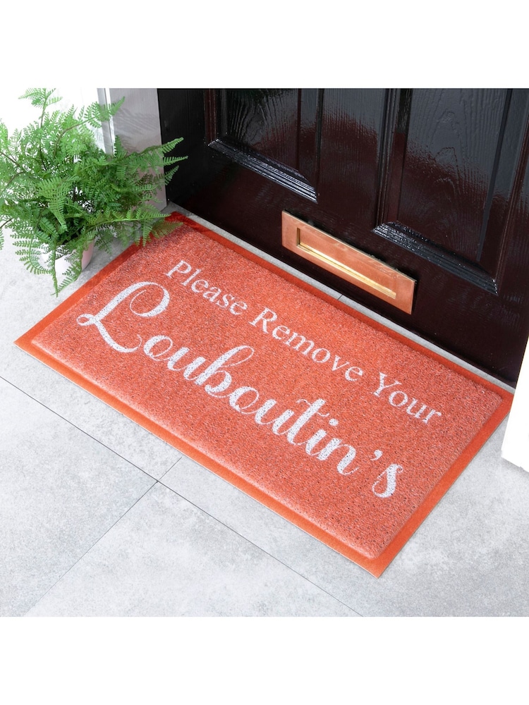 Artsy Mats Red Please Remove Your Louboutins Doormat - Image 1 of 3