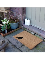 Artsy Mats Natural and Black Bird Doormat - Image 2 of 12