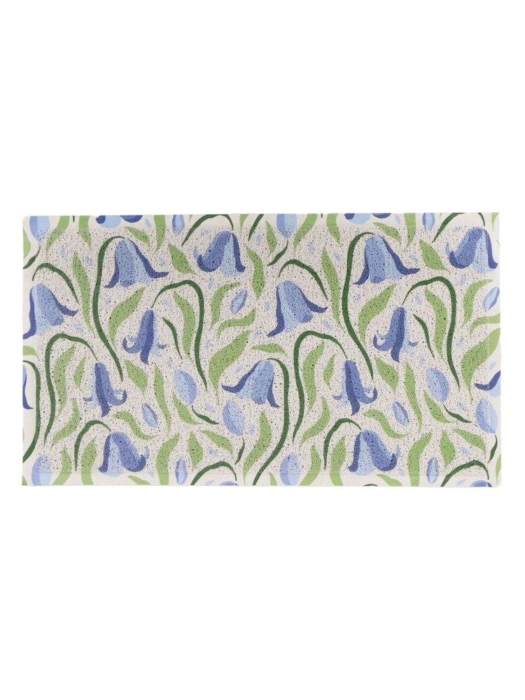 Artsy Mats Blue Bluebells Pattern Doormat - Image 2 of 3