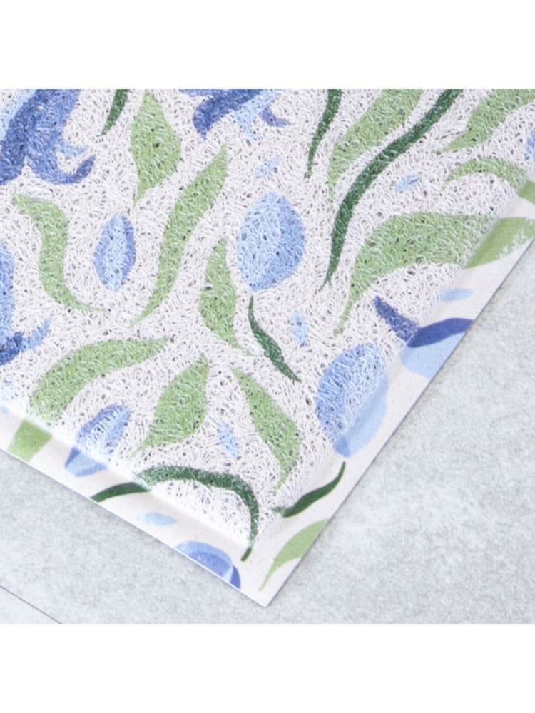 Artsy Mats Blue Bluebells Pattern Doormat - Image 3 of 3