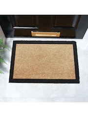 Artsy Mats Natural and Black Border Doormat - Image 1 of 12