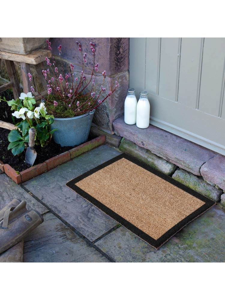 Artsy Mats Natural and Black Border Doormat - Image 2 of 12