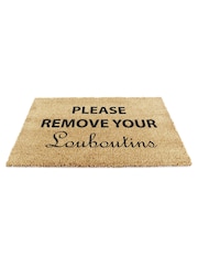 Artsy Mats Natural and Black Please Remove Your Louboutins Doormat - Image 10 of 12