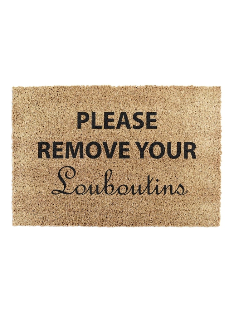 Artsy Mats Natural and Black Please Remove Your Louboutins Doormat - Image 12 of 12