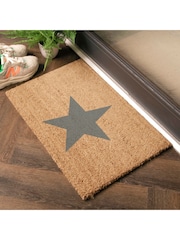 Artsy Mats Natural and Grey Star Doormat - Image 2 of 13