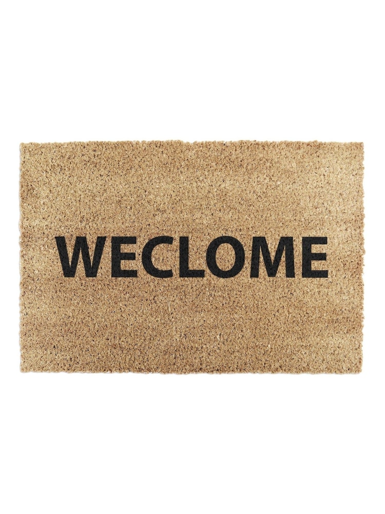 Artsy Mats Natural and Black ''Weclome'' Intentional Typo Funny Doormat - Image 11 of 11