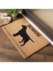 Artsy Mats Natural and Black Labrador Doormat - Image 1 of 12