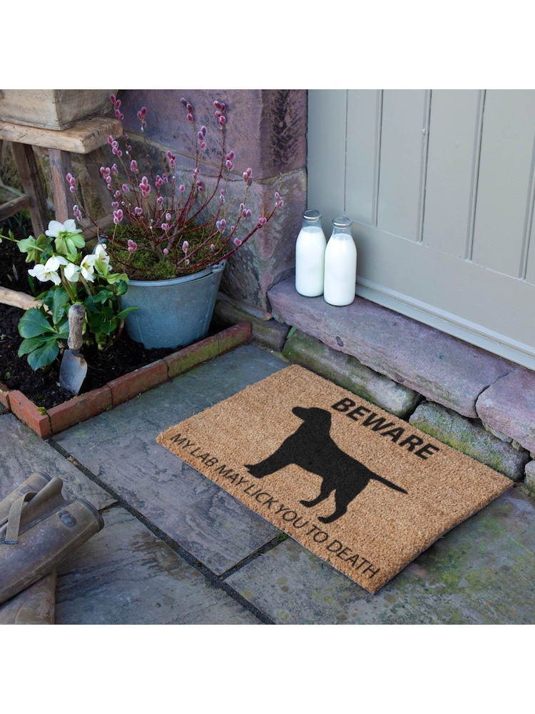 Artsy Mats Natural and Black Labrador Doormat - Image 2 of 12