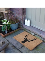 Artsy Mats Natural and Black Stagshead Doormat - Image 2 of 12