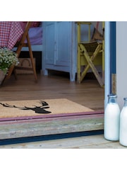 Artsy Mats Natural and Black Stagshead Doormat - Image 3 of 12