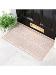 Artsy Mats Beige Hello Lovely Doormat - Image 1 of 3