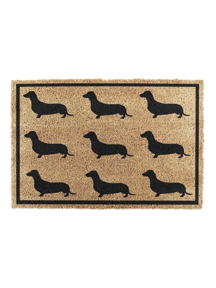 Artsy Mats Natural and Black Dachshund Doormat - Image 7 of 7 Artsy Mats Natural and Black Dachshund Doormat - Image 7 of 7