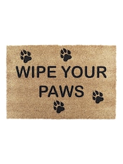 Artsy Mats Natural and Black Wipe Your Paws Doormat - Image 7 of 12