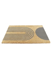 Artsy Mats Grey Abstract Half Moon Doormat - Image 11 of 13