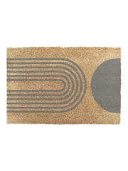 Artsy Mats Grey Abstract Half Moon Doormat - Image 13 of 13