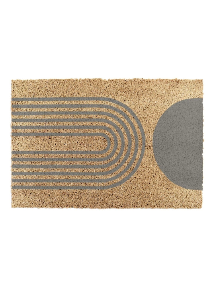 Artsy Mats Grey Abstract Half Moon Doormat - Image 13 of 13