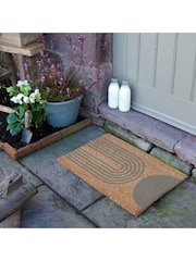 Artsy Mats Grey Abstract Half Moon Doormat - Image 3 of 13