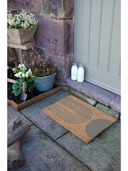 Artsy Mats Grey Abstract Half Moon Doormat - Image 6 of 13