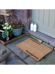 Artsy Mats Natural and Black Arrivederci Doormat - Image 2 of 12