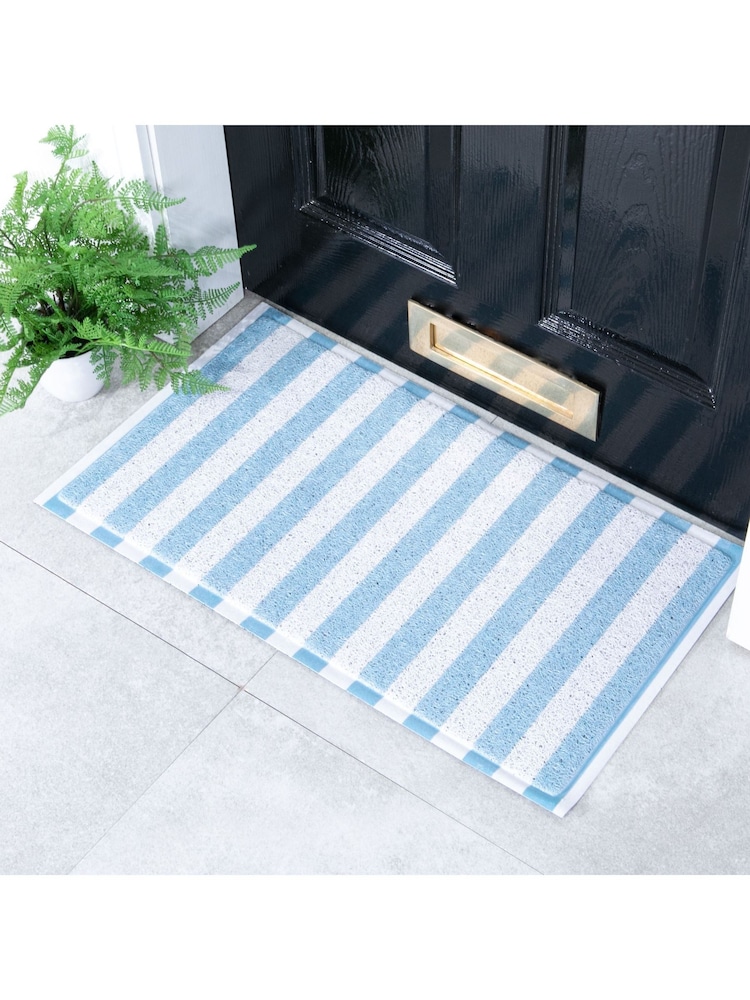 Artsy Mats Blue Striped Doormat - Image 1 of 3