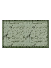 Artsy Mats Multi Green African Animals Indoor  Outdoor Doormat - Image 2 of 2