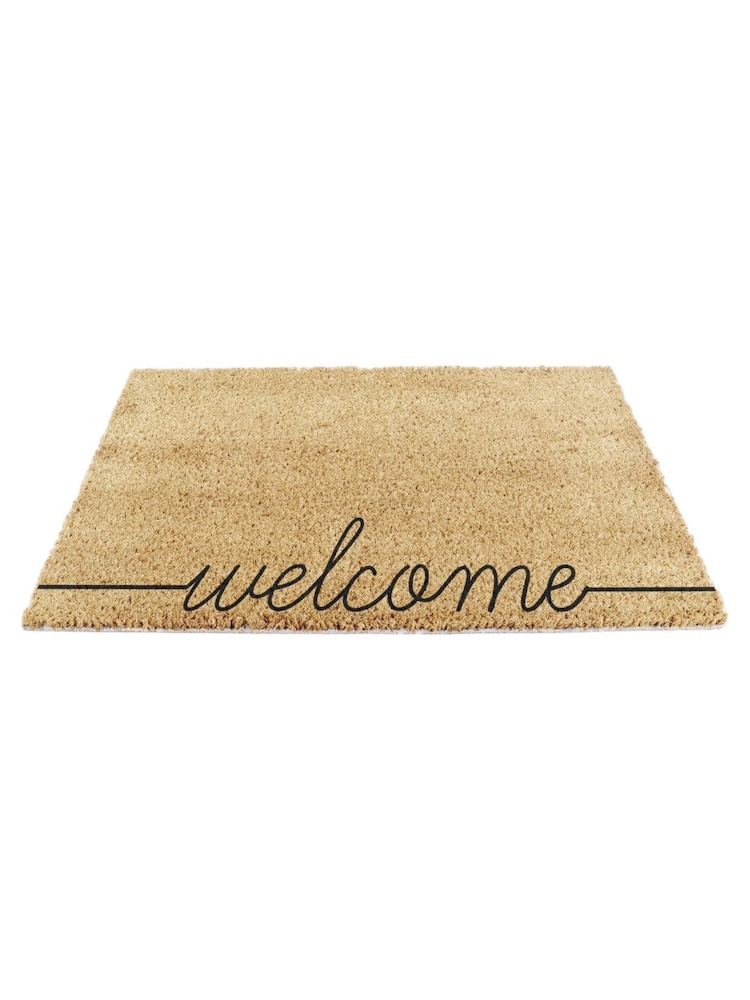 Artsy Mats Natural and Black Curly Welcome Doormat - Image 10 of 12