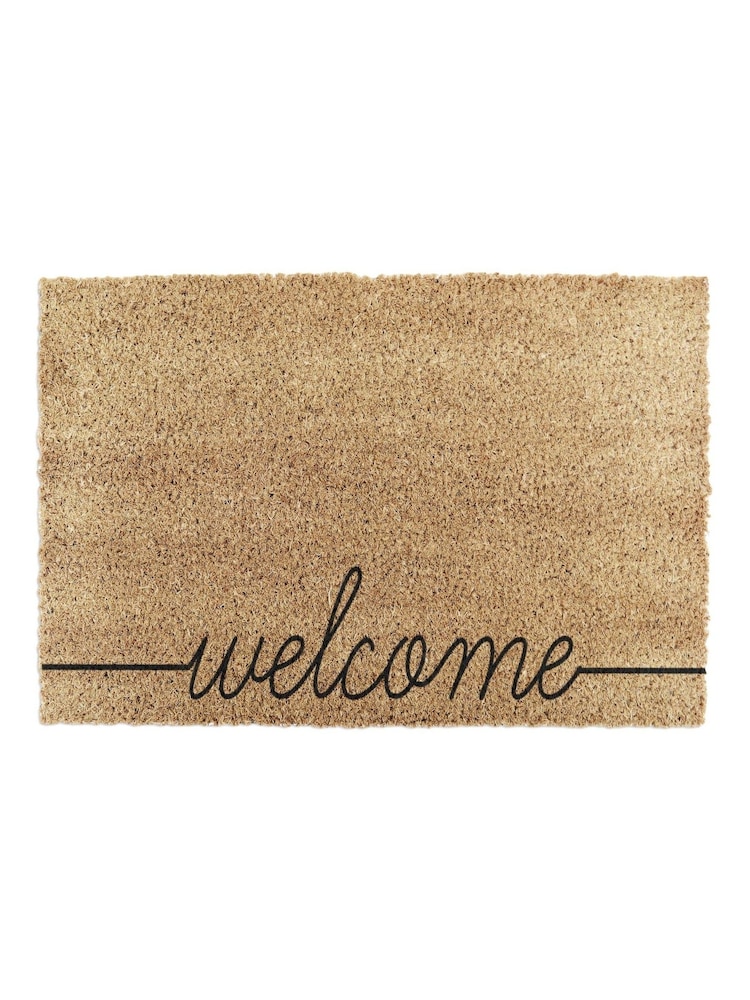 Artsy Mats Natural and Black Curly Welcome Doormat - Image 12 of 12