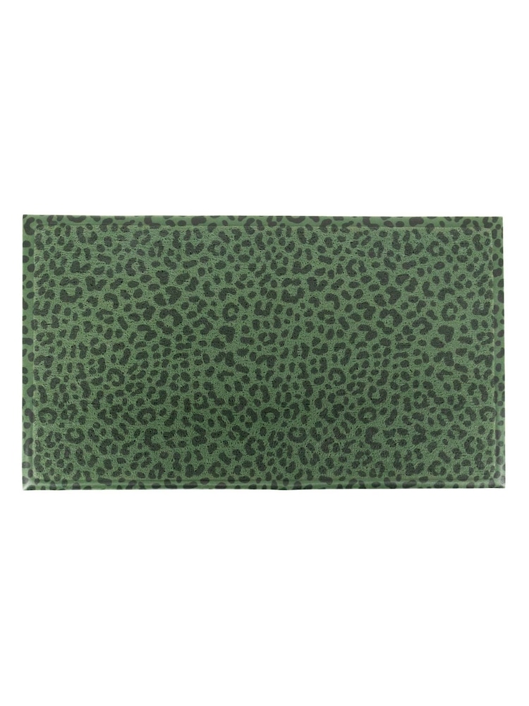Artsy Mats Green Leopard Print Doormat - Image 3 of 3