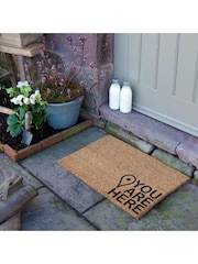 Artsy Mats Natural and Black You are Here Doormat - Image 2 of 12