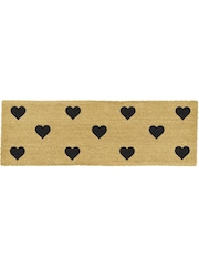 Artsy Mats Natural and Black Hearts Patio Doormat - Image 4 of 6
