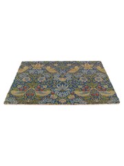 Artsy Mats Brown Strawberry Thief William Morris Doormat - Image 10 of 12
