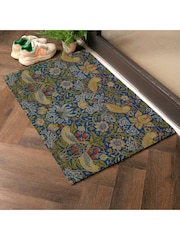 Artsy Mats Brown Strawberry Thief William Morris Doormat - Image 2 of 12