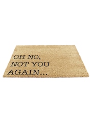 Artsy Mats Natural and Black Oh No Not You Again Doormat - Image 10 of 12