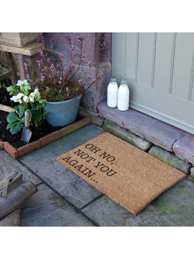 Artsy Mats Natural and Black Oh No Not You Again Doormat - Image 2 of 12