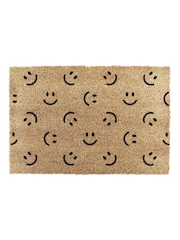 Artsy Mats Natural and Black Smiley Faces Doormat - Image 12 of 12