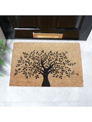 Artsy Mats Natural and Black Tree of Life Doormat - Image 1 of 12