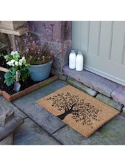 Artsy Mats Natural and Black Tree of Life Doormat - Image 2 of 12