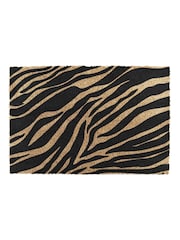 Artsy Mats Natural and Black Zebra Print Doormat - Image 11 of 11
